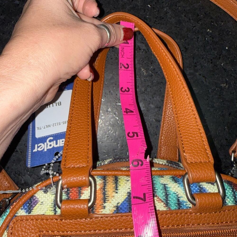 NEW WRANGLER CANVAS MULTICOLORED SOUTHWESTERN SATCHEL HANDLES & DETACHABLE STRAP - Picture 16 of 16